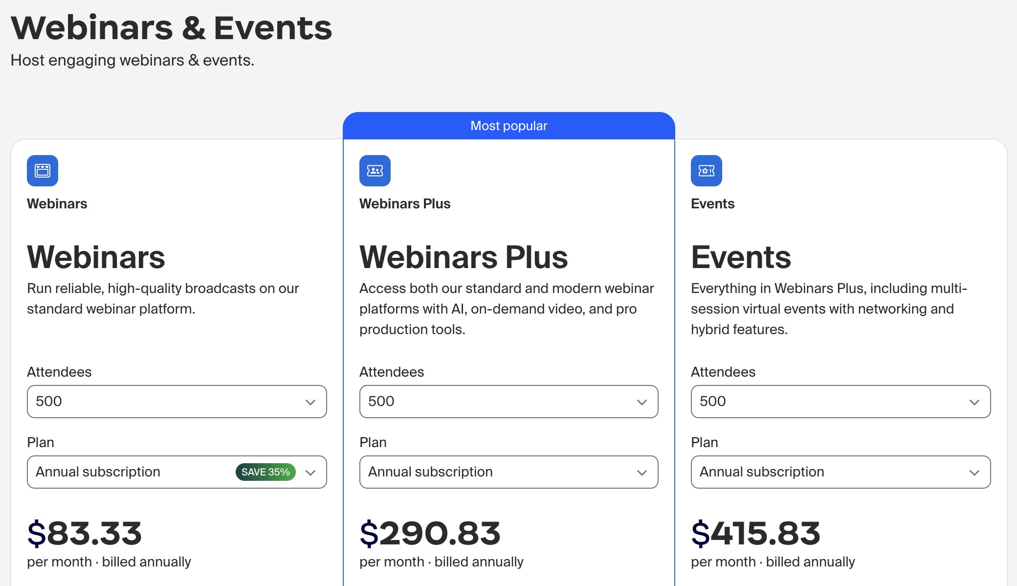 Zoom Webinar Pricing